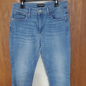 Express Women's Light Blue Skinny Jeans